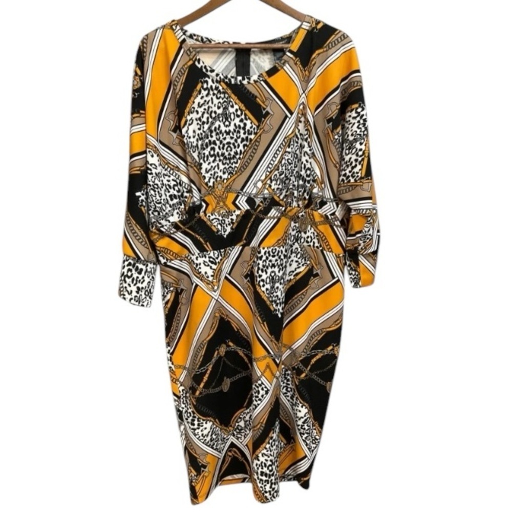 Ashley Stewart Vibrant Geometric Pattern Dress size 18/20
